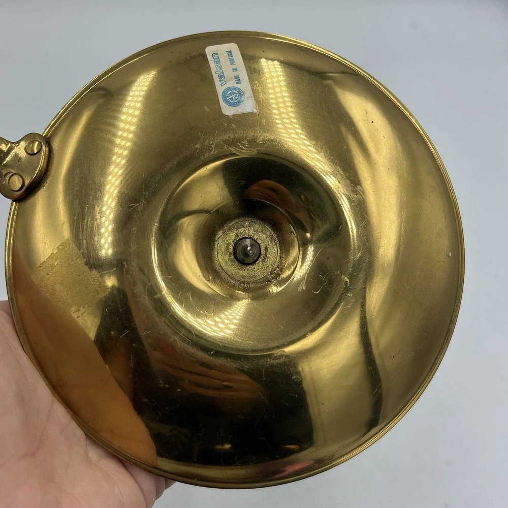 Vintage Valsan Brass Chamberstick Candle Holder Portugal Mid Century Modern‎ MCM